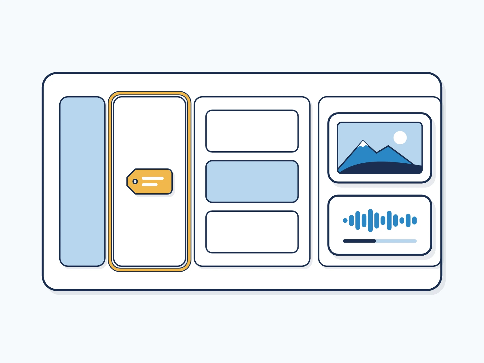 In an MP4, MOV, HEIC or AVIF file, the label sits in its own box beside the boxes that hold the picture and sound.