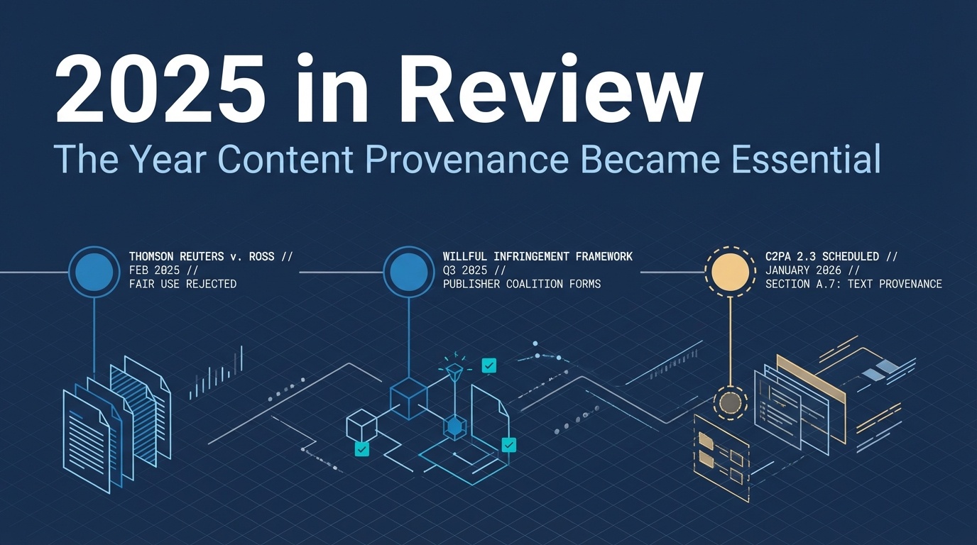 2025 in Review: The Year Content Provenance Became Essential