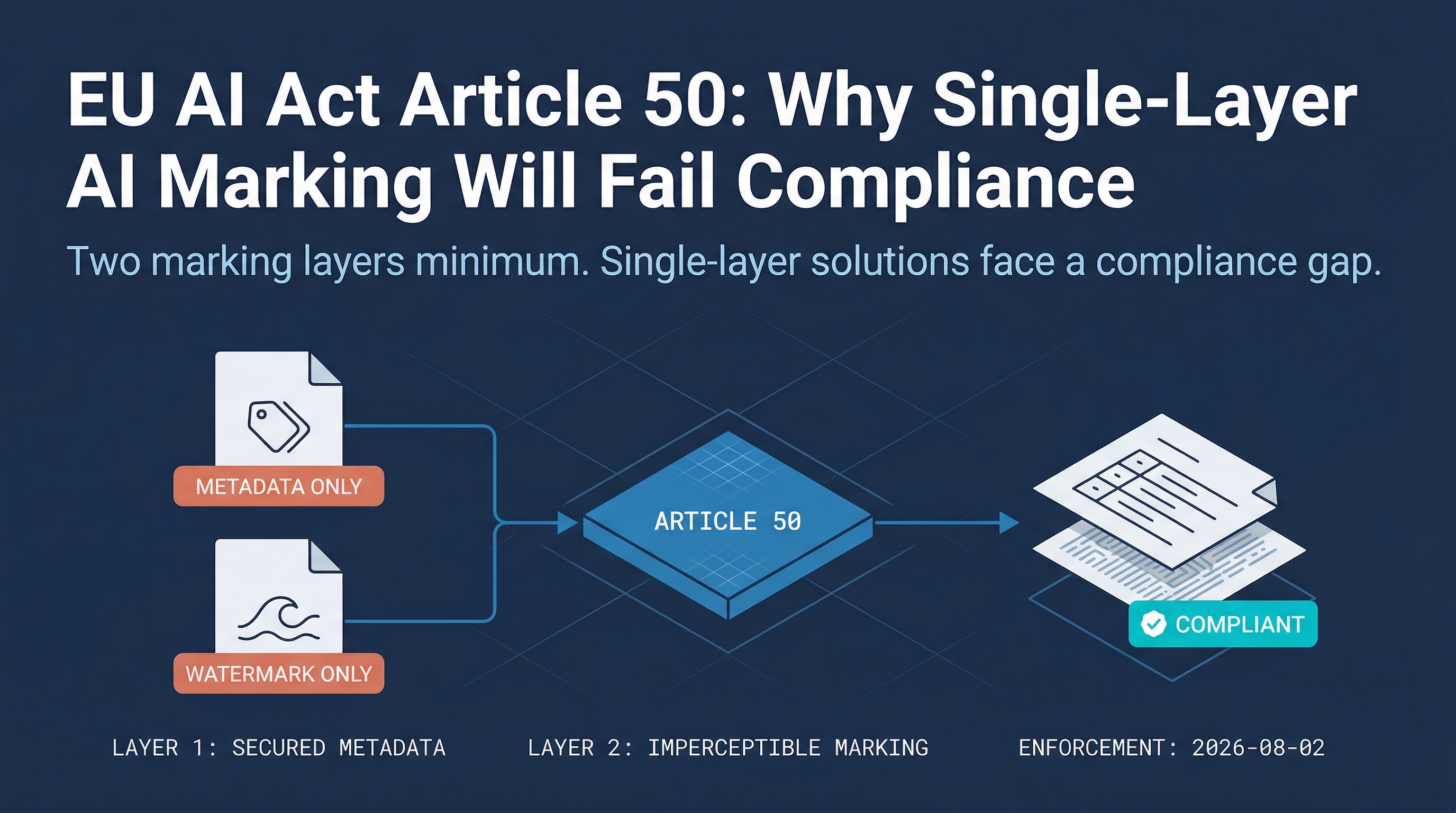 EU AI Act Article 50: Why Single-Layer AI Marking Will Fail Compliance