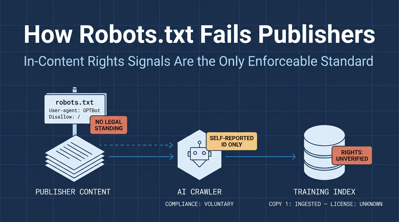 How Robots.txt Fails Publishers: In-Content Rights Signals