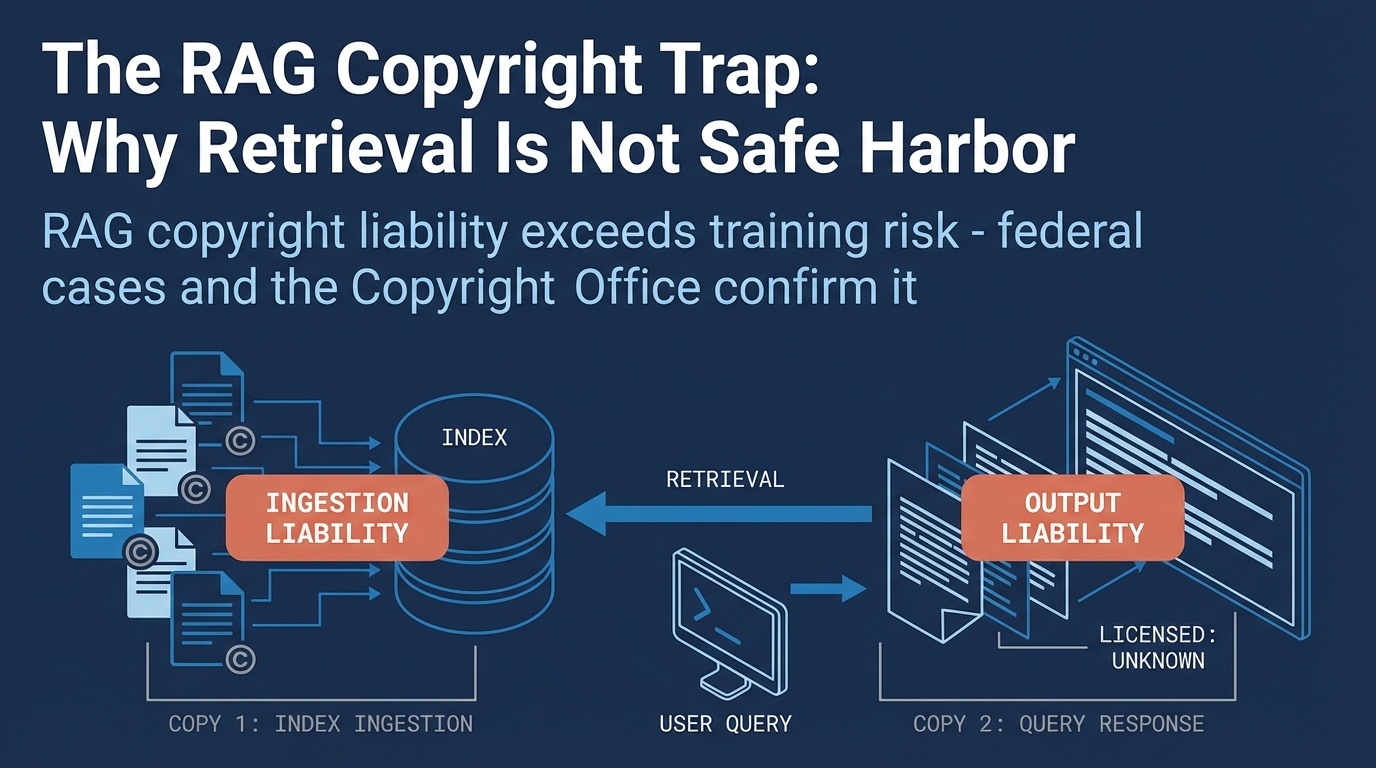 The RAG Copyright Trap: Why Retrieval Is Not Safe Harbor