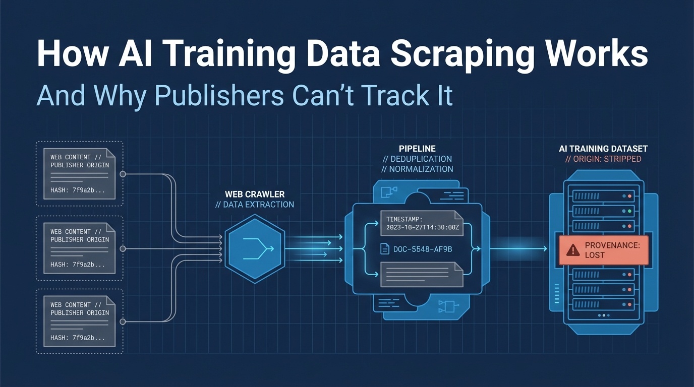 How AI Training Data Scraping Works (and Why Publishers Can't Track It)
