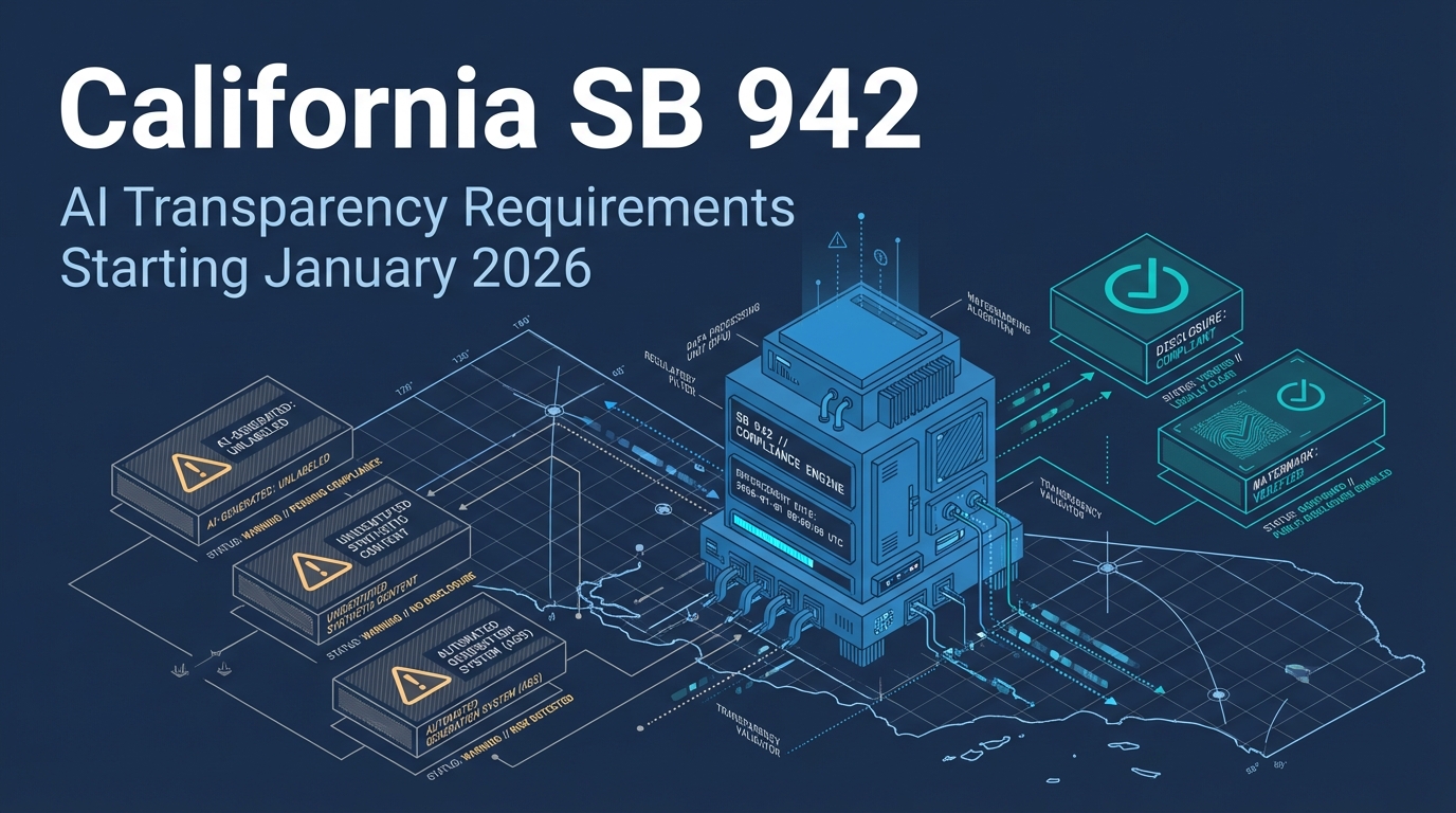 California SB 942: AI Transparency Requirements Starting January 2026