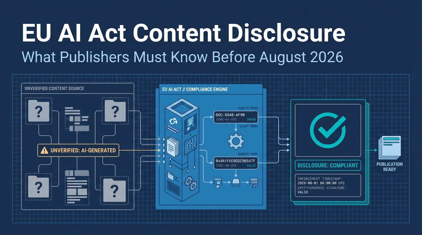 EU AI Act Content Disclosure: What Publishers Must Know