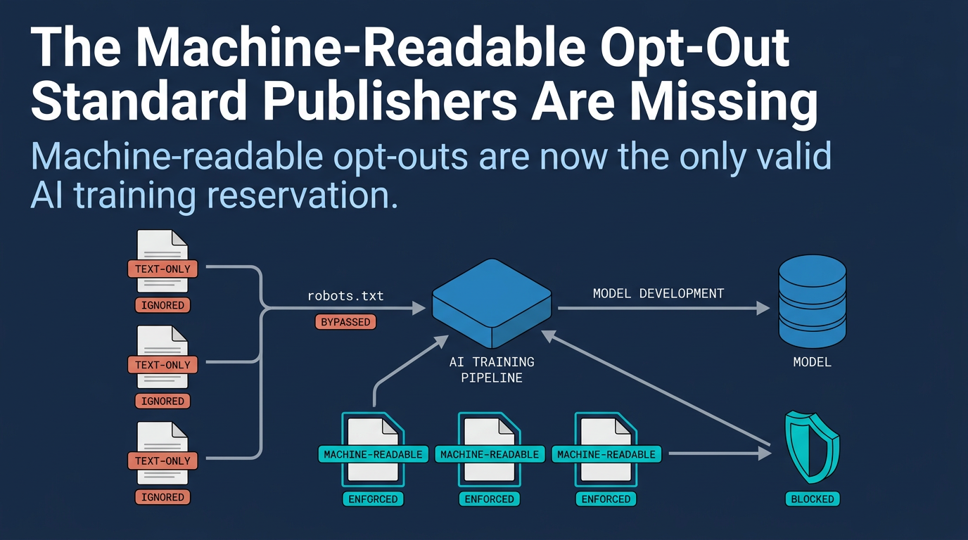 The Machine-Readable Opt-Out Standard Publishers Are Missing