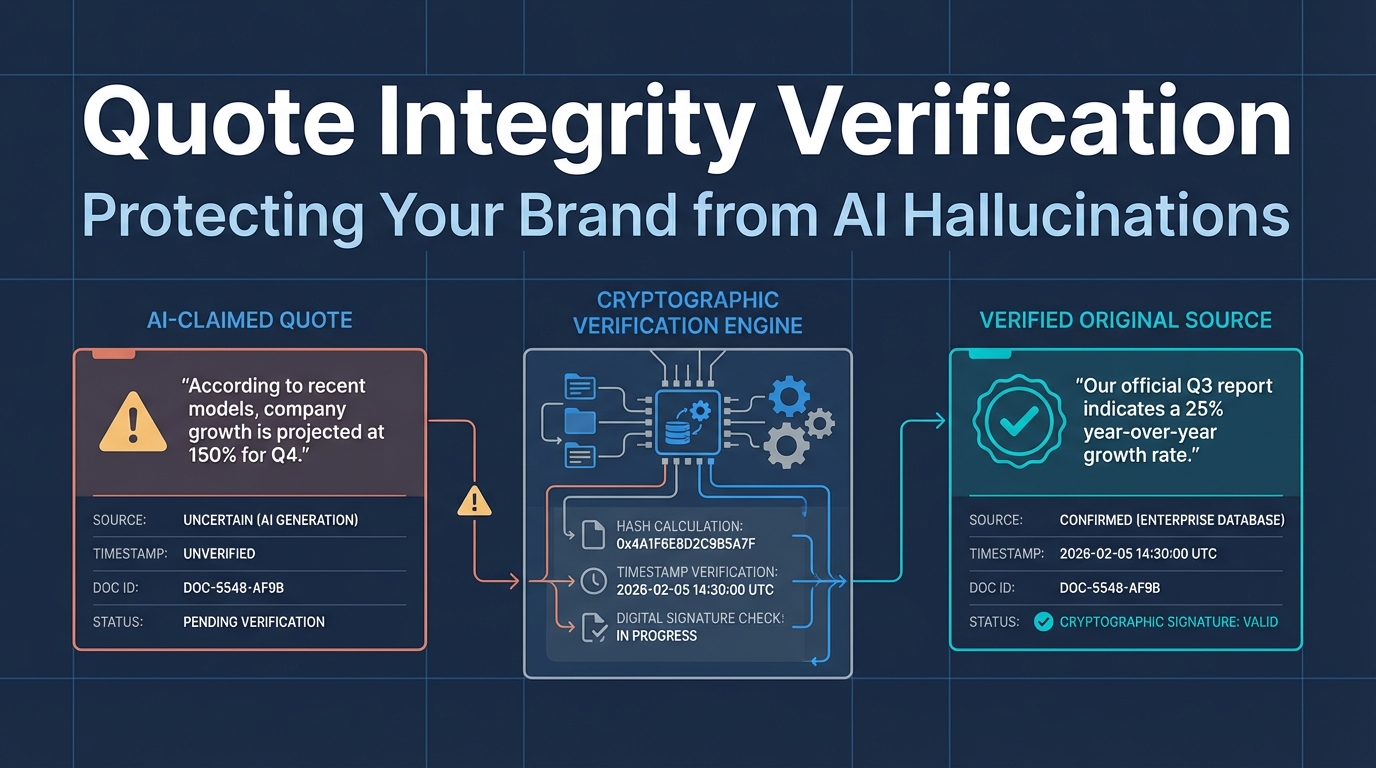 Quote Integrity Verification: Protecting Your Brand from AI Hallucinations