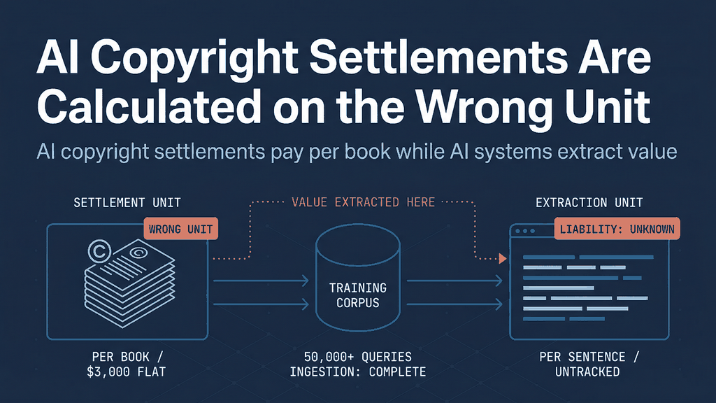 AI Copyright Settlements Are Calculated on the Wrong Unit